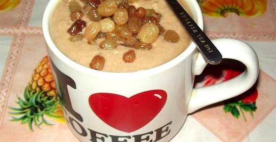 Кунжутная каша с изюмом