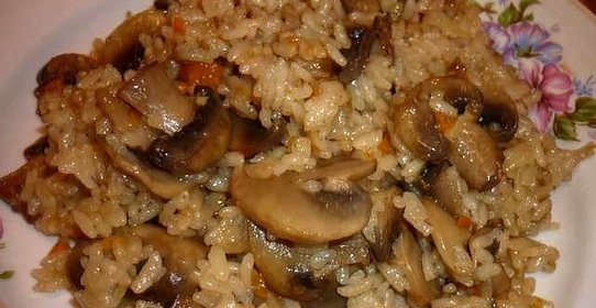 Плов с грибами в мультиварке