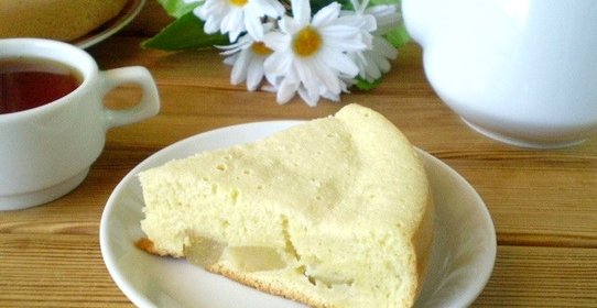 Пирог из бисквитного теста с начинкой