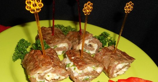 Рулетики из говяжьей печени