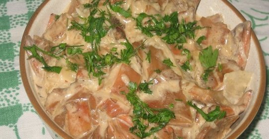 Тушеные рыжики