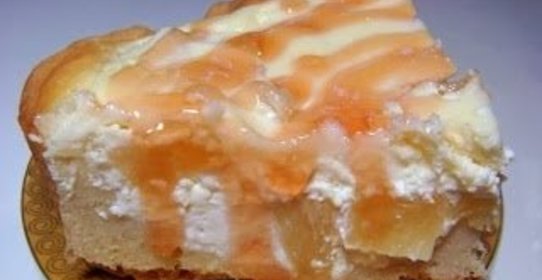 Творожный пирог с ананасами