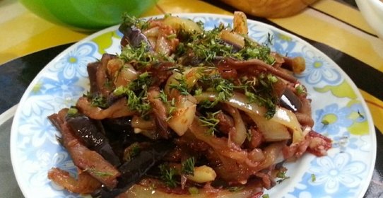 Жареные баклажаны по-корейски или Кади-ча
