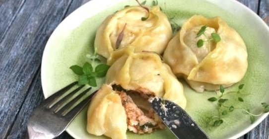 Манты с рыбой