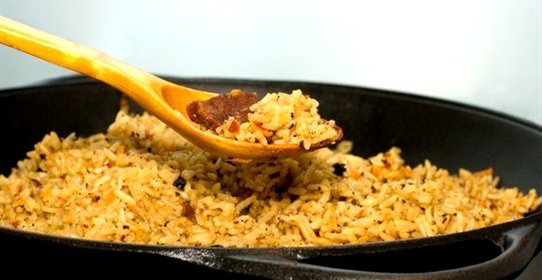 Плов с бараньей лопаткой