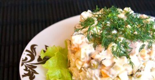 Оливье с олениной