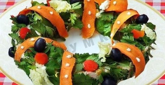 Салат Венок новогодний