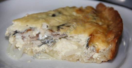 Пирог рыбный с заливкой