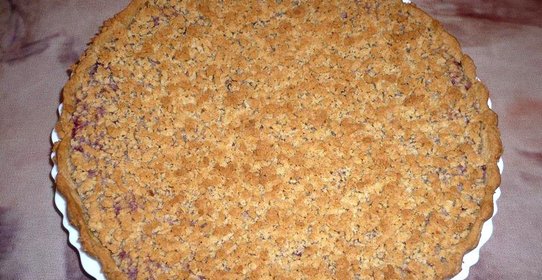 Постный тертый пирог с вареньем