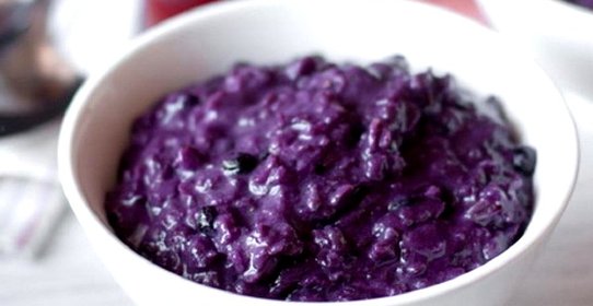 Черничная овсяная каша