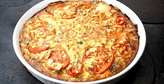 Томатный пирог с козьим сыром и тимьяном