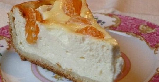 Творожный пирог с мандаринами