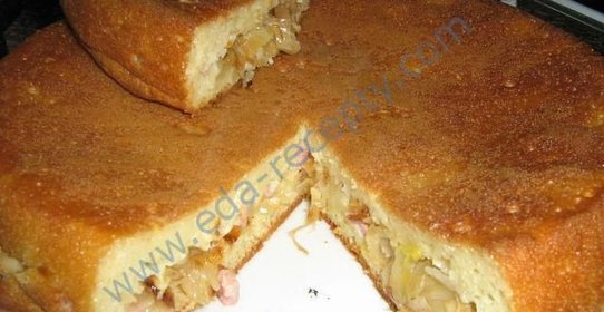 Быстрый пирог с капустой для ленивых