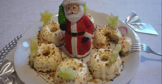 Порционный салат Снежные горки