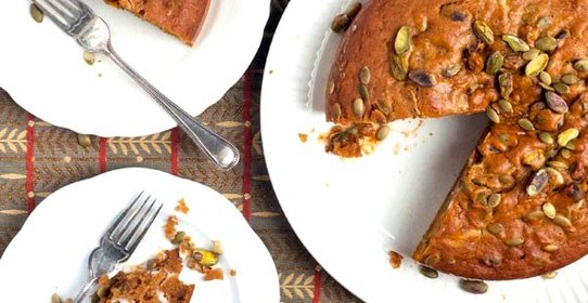 Пряный тыквенный пирог с маскарпоне