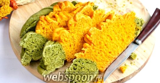 Морковно-шпинатный хлеб «Цветок»