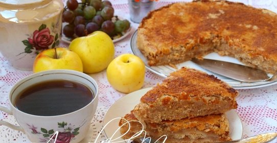 Насыпной яблочный пирог