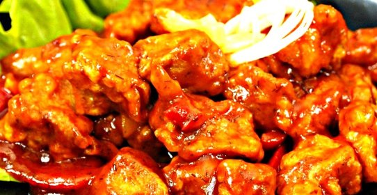 Свинина, тушеная с болгарским перцем