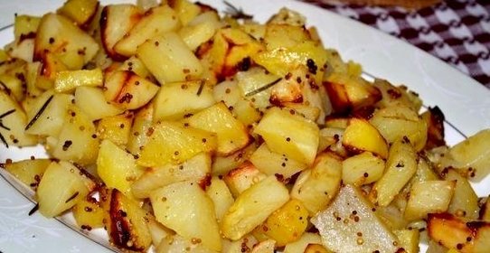 Картошка, запеченная с горчицей