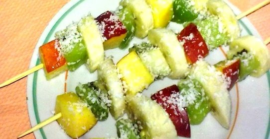 Фруктовые шашлычки на шпажках