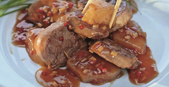 Свинина в кисло-сладком соусе