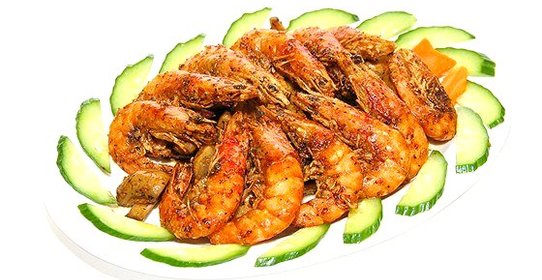 Креветки с имбирем и хересом