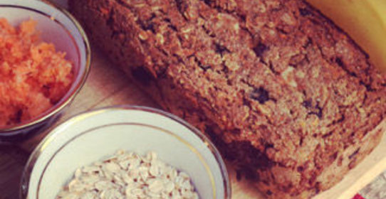 Овсяно-банановый кекс-коврижка без муки и сахара