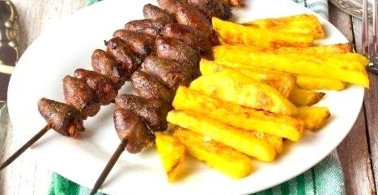 Шашлычки из куриных сердец