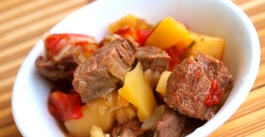 Баранина в пиве с овощами