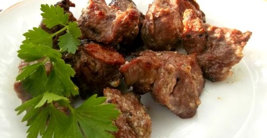 Шашлык из телятины в майонезе