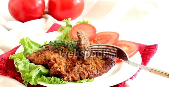 Отбивные из говядины в соево-луковом маринаде