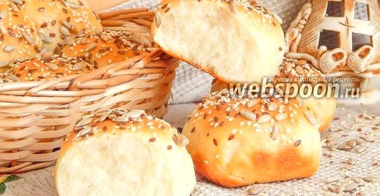Булочки на простокваше с семенами