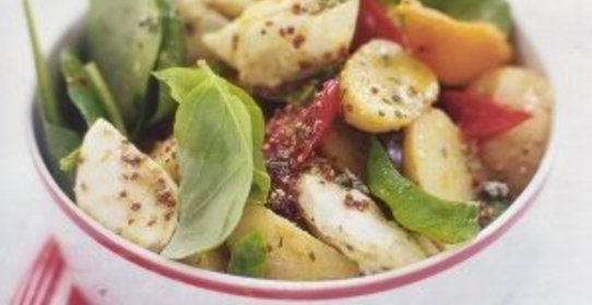 Картофельный салат с запеченным перцем