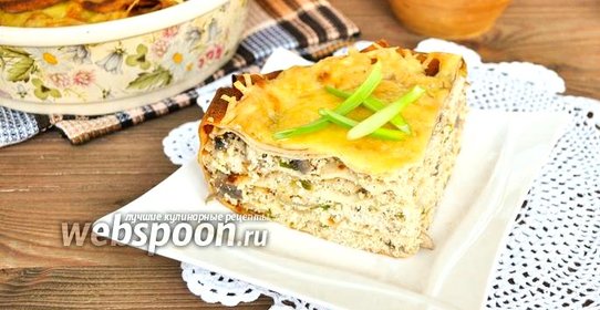 Блинный пирог с курицей и индейкой