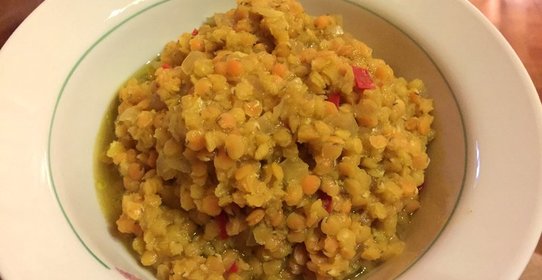 Чечевица с карри и имбирем