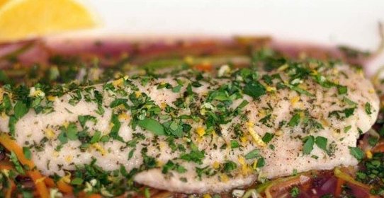 Треска с травами