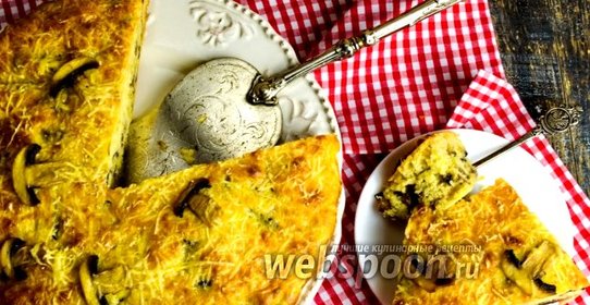 Грибной пирог с сыром