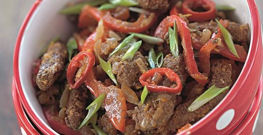 Жареная говяжья печенка