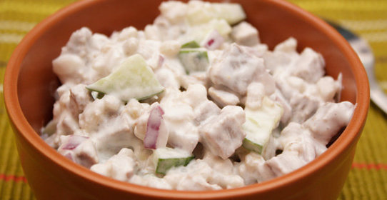 Салат с перловкой