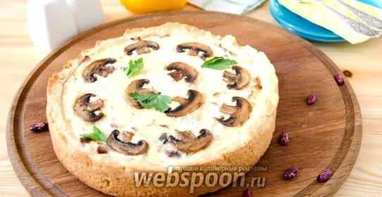 Пирог с красной фасолью и грудинкой