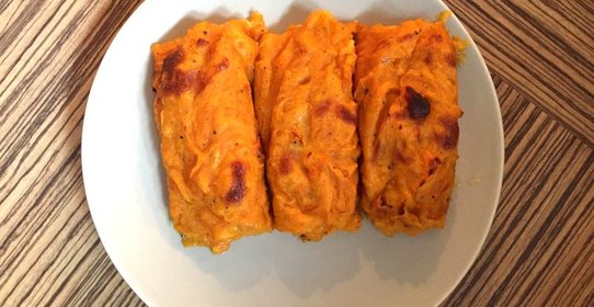 Биточки из батата, тыквы и моркови