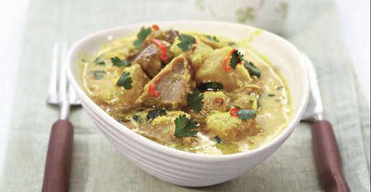 Карри из индейки с ананасами