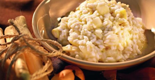 Ризотто со спаржей и ароматом трюфеля