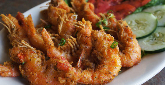 Креветки с солью и перцем