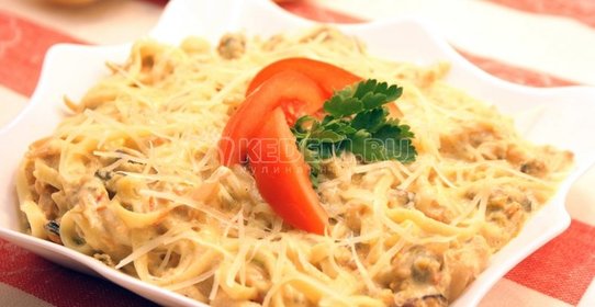 Фетучини с морепродуктами