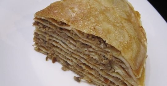 Блинный пирог с печенью