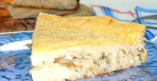 Пирог с капустой заливной на кефире