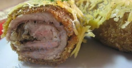 Мясные рулетики с грибами