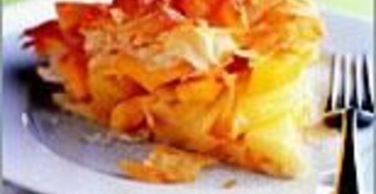 Пирог с яблоками и манго