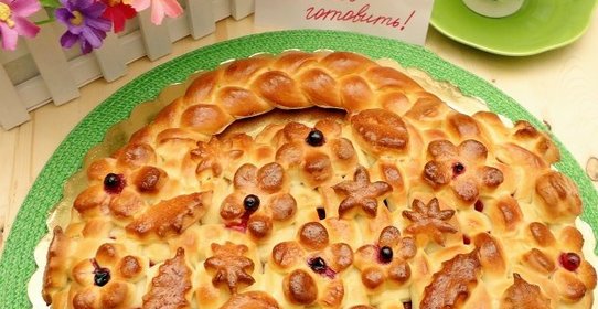 Пирог Корзинка с цветами